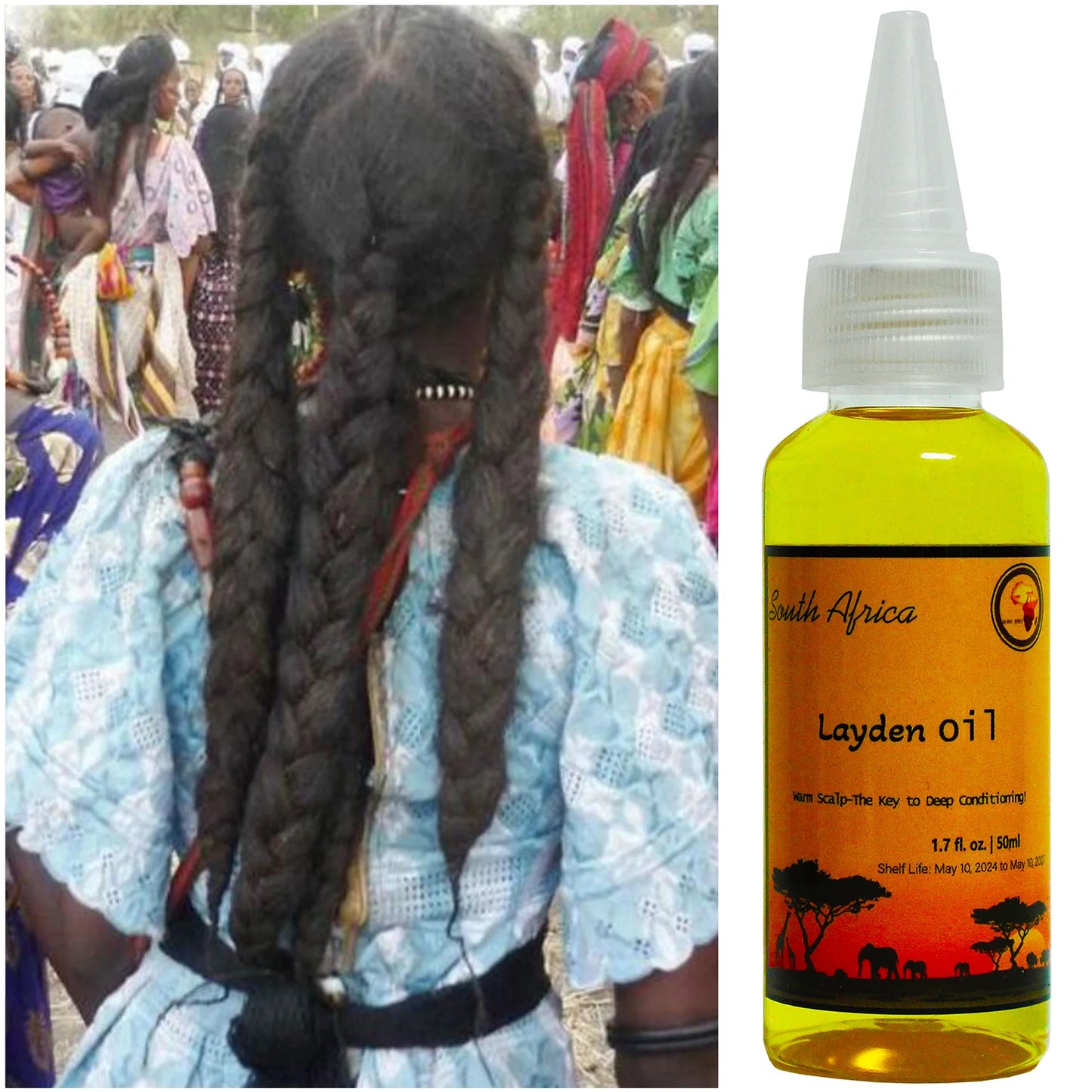 North African Layden Hot Oil Warm Scalp The Key to Deep Conditioning Scalp & Hair Roots Strengthening 50ml