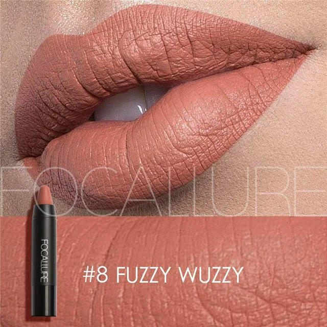 Focallure Matte Lipstick 19 Colors Long-Lasting Waterproof Soft Texture Lipstick Set Red & Nude Shades Cosmetic Glam Batom