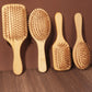Natural bamboo paddle comb air cushion comb scalp massage anti-static tangle free comb,Special for real hair wigs