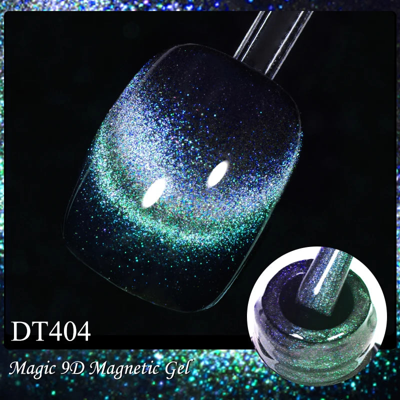 MEET ACROSS 7ml Golden Cat Magnetic Gel Nail Polish Dark Brown Red Green Christmas Nail Art Varnish Winter Autumn For Nails