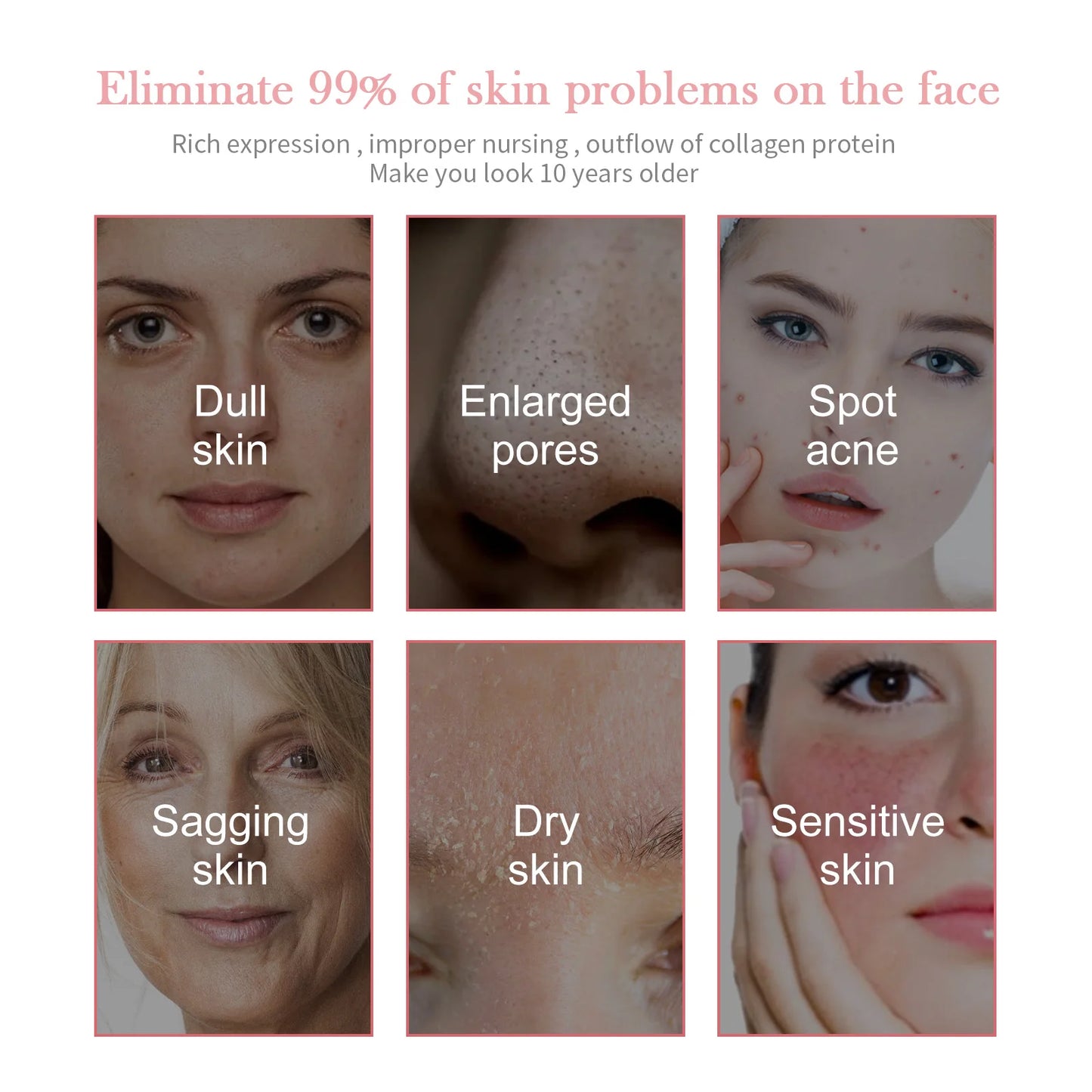 Facial Moisturizing Set Hydrate Brighten Firm Skin Exfoliating Acne Removal Shrink Pore Fix Sensitive Dullness Collagen Face Kit
