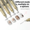 0.25mm/0.3mm Black Nail Art Pen Fine Tip Nail Design Brush Cat Eye Nail Painting Professional Manicure Tools for Drawing
