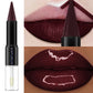 1PC Waterproof 2 In 1 Double Head Lipstick Lip Coat Set  Long Lasting Coat 24HR Makeup Gifts Lip Tint Plumper Lip Oil Lip Glaze