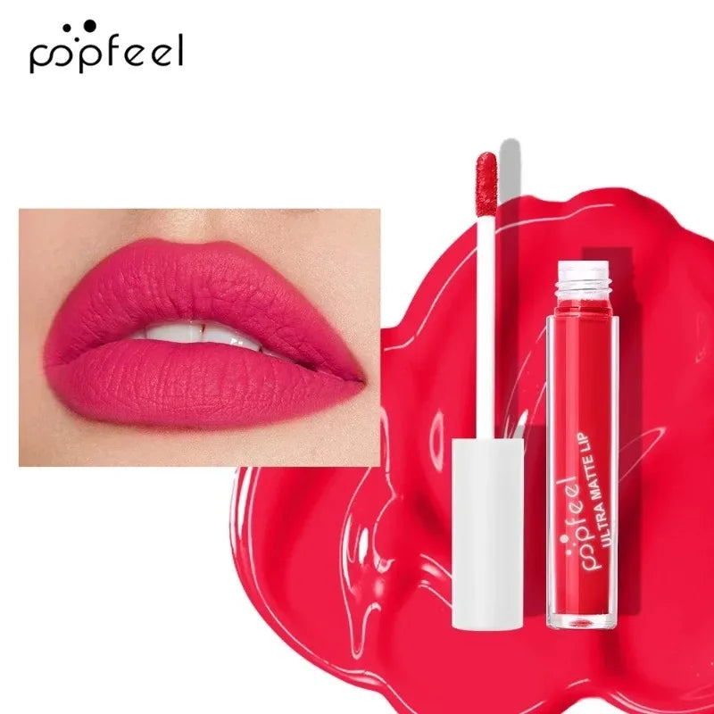 Punk Matte Black Liquid Lipstick Waterproof Long Lasting Party Lip Gloss Personality Velvet Nude Lip Tint Halloween Lips Makeup