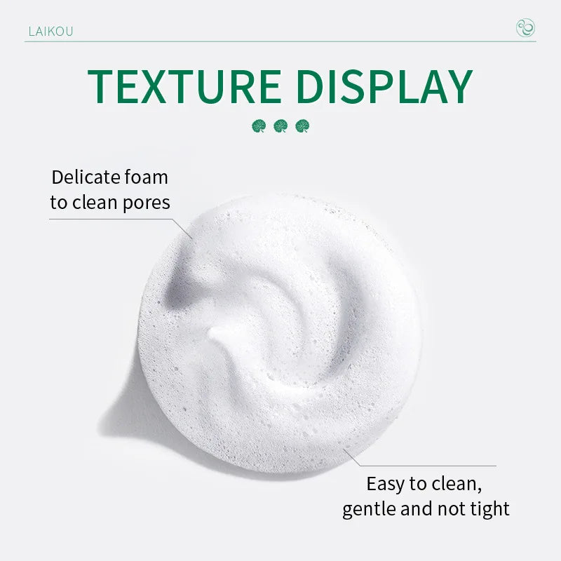 LAIKOU Centella Soothing Facial Cleanser Amino Acid BlackHead Remove Oil-Control Moisturizing Soften Face Skin Care Products