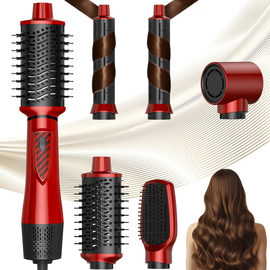 5 IN 1 Hair Dryer Multi Style With Hair Brush Curling Iron Hair Straightener Personal Care Styling Tool Electric Hair Dryer Comb