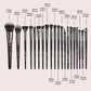 MAANGE 20Pcs Professional Makeup Brushes Set Foundation Concealer Eyeshadow Blush Brush Blending Beauty Tools with Portable Box