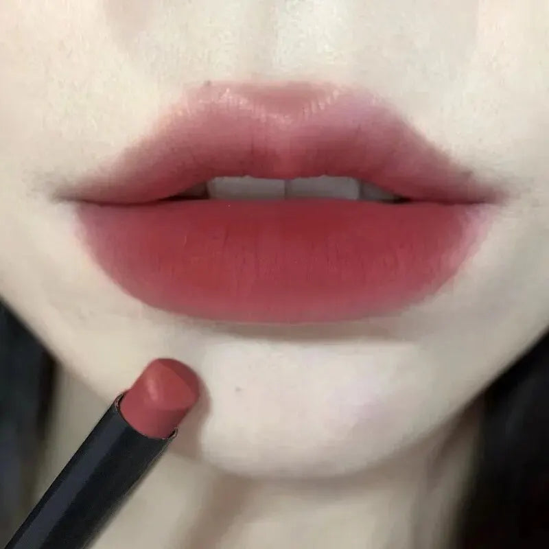 TX010 Thin Tube Matte Lipstick Waterproof Sweatproof Long-Lasting Makeup Resistant Dual Use on Lips And Cheeks
