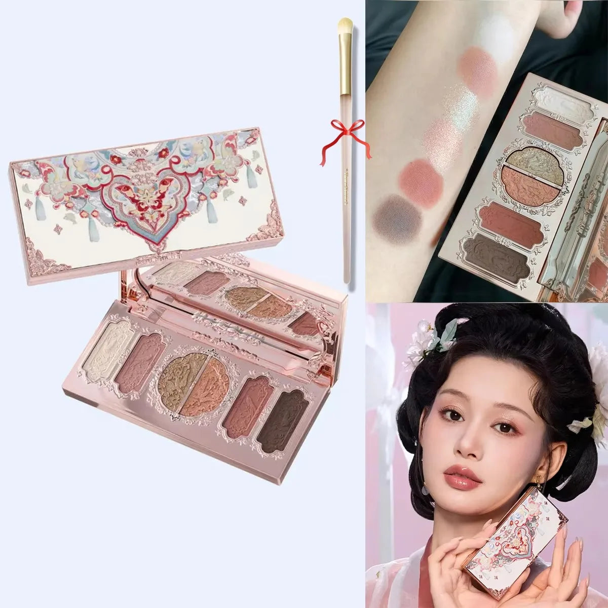 Moonlight Mermaid Gemstone Eyeshadow Palette Highly Pigmented Matte Shimmer Swan Ballet Eye shadow Collection