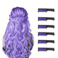 6-Piece Temporary Hair Dye Set, New Chalk Comb Temporary Washable Hair Dye, Suitable for Girls' Birthday Role-Playing DIY