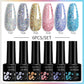 LILYCUTE 6PCs/Set Gel Nail Polish Set Kit Glitter Nail Gel Sequin Vernis Semi Permanent For Manicure Varnish UV LED Nail Art Gel