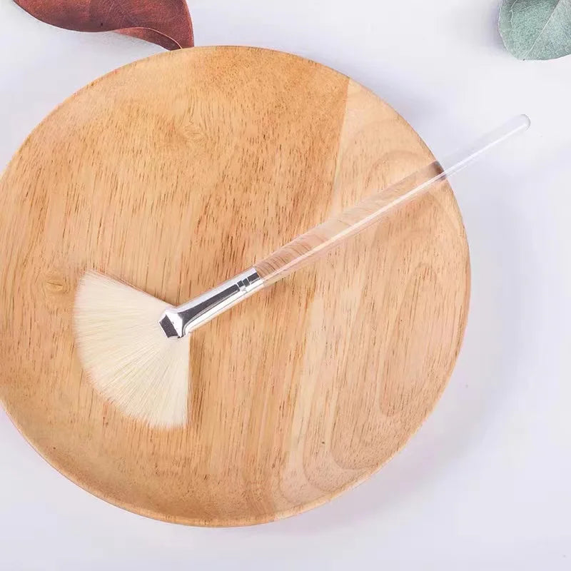 Facial Cleanser Brush Soft Face Massage Fan Wash Brush Pore Cleanning Exfoliating Beauty Face Mask Brush Portable Skin Care Tool