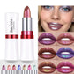 Metallic Lipstick Blue Purple Chameleon Lipstick Glitter Diamond Shimmer Color Changing Lip Gloss Pearl Shine Charming Makeup