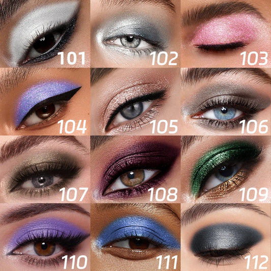 12 Colors Metallic White Black Purple Eyeshadow Pencil Glitter 1pc  Liner Pen Highligter Long Lasting Blue Cream Eye Shadow