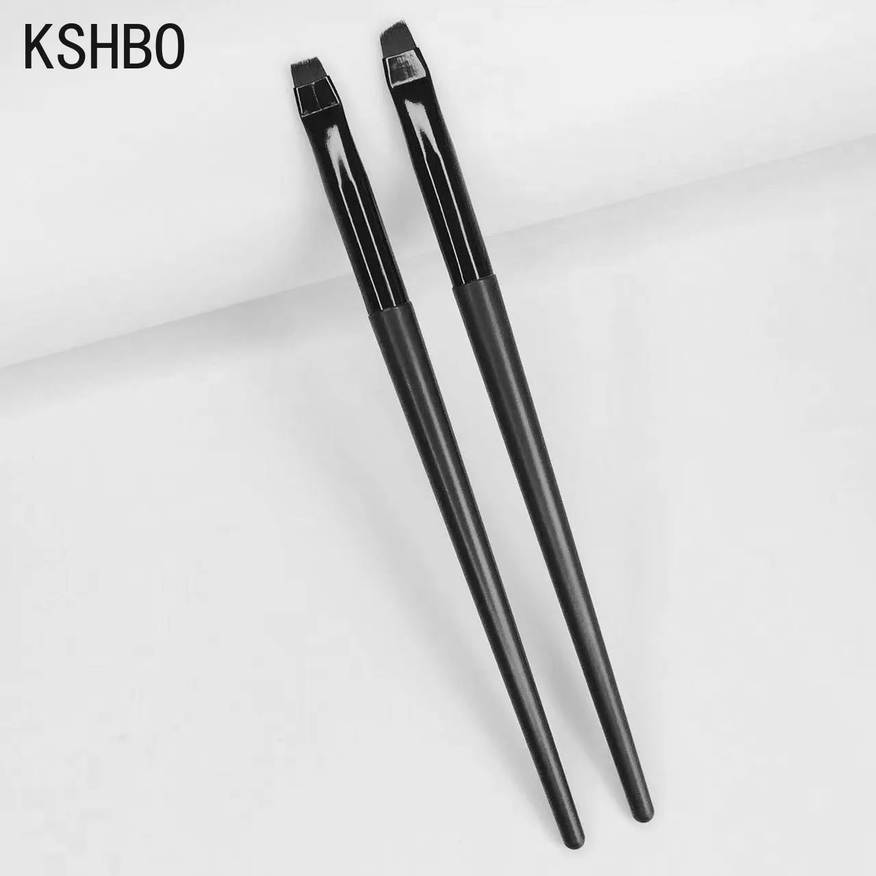 KSHBO 2pcs/set Brow Contour Brush Eyebrow Eyeliner Brush Portable Small Angled Eyebrow Liner Brush Women Makeup Cosmetic Tools
