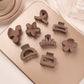 5 Pcs Small Flower Hair Claw Clips for Women Girls,Matte Rectange Jaw Clips,Semicircle Barrettes for Thin Hair