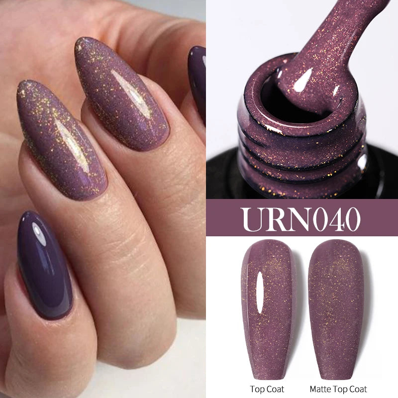 UR SUGAR 7/7.5ml Nude Glitter Color Nail Gel Polish Semi-permanent Varnish Soak Off Nail Art Base Top Coat UV LED Gel Manicure