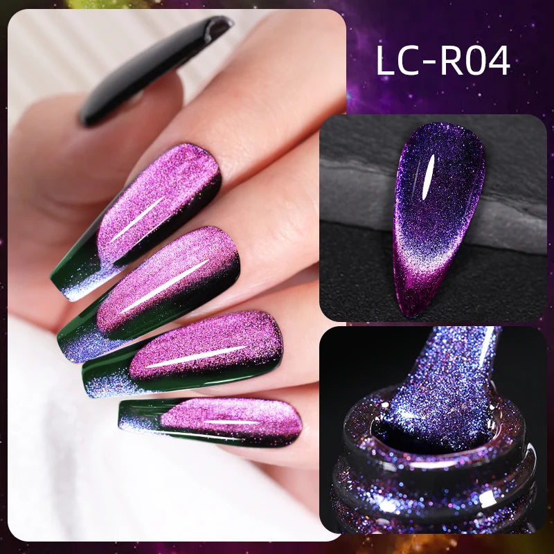 LILYCUTE Thermal Nail Gel Polish 3 Layers Temperature Shiny Color Changing Series Semi Permanent  Soak Off UV Nail Gels Polish