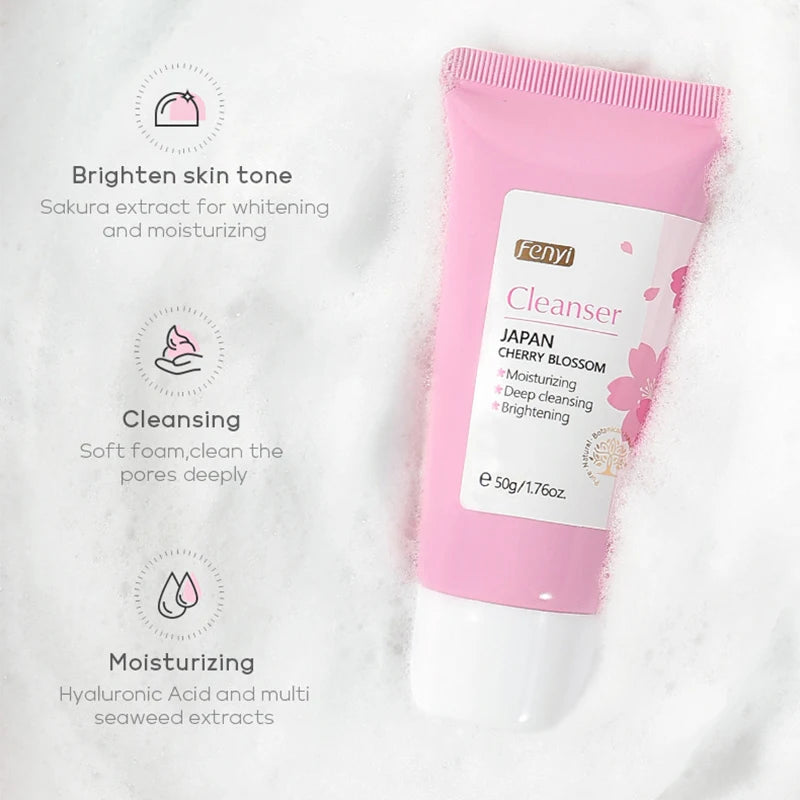 Vitamin C Facial Cleanser Face Wash Foam Face Wash Foam Face Cleanser Moisturizing Whitening Anti-aging Skin Care