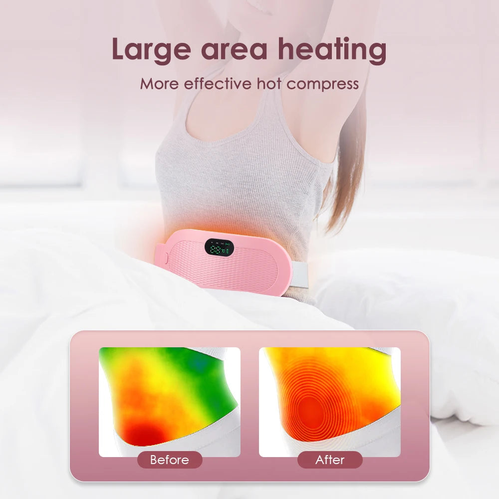 Electric Heating Waist Massage Belt Abdominal Menstrual Heating Pad Belly Warm Palace Belt for Period Cramp Relief