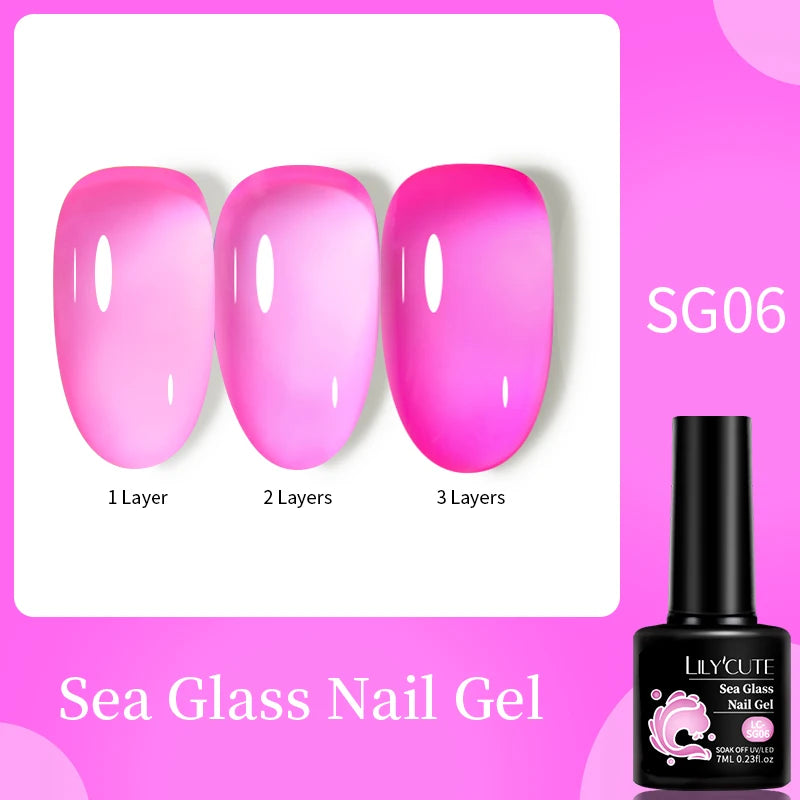 LILYCUTE Fluorescent Nail Gel Polish Orange Red Neon Bright Color Summer Series Soak Off For Manicure Nail Art UV Gel Varnish