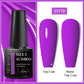 MEET ACROSS 7ml Purple Nail Gel Polish Semi Permanent Nail Art For Nails Decoration UV LED Painting Gel Varnish Nail Supplies