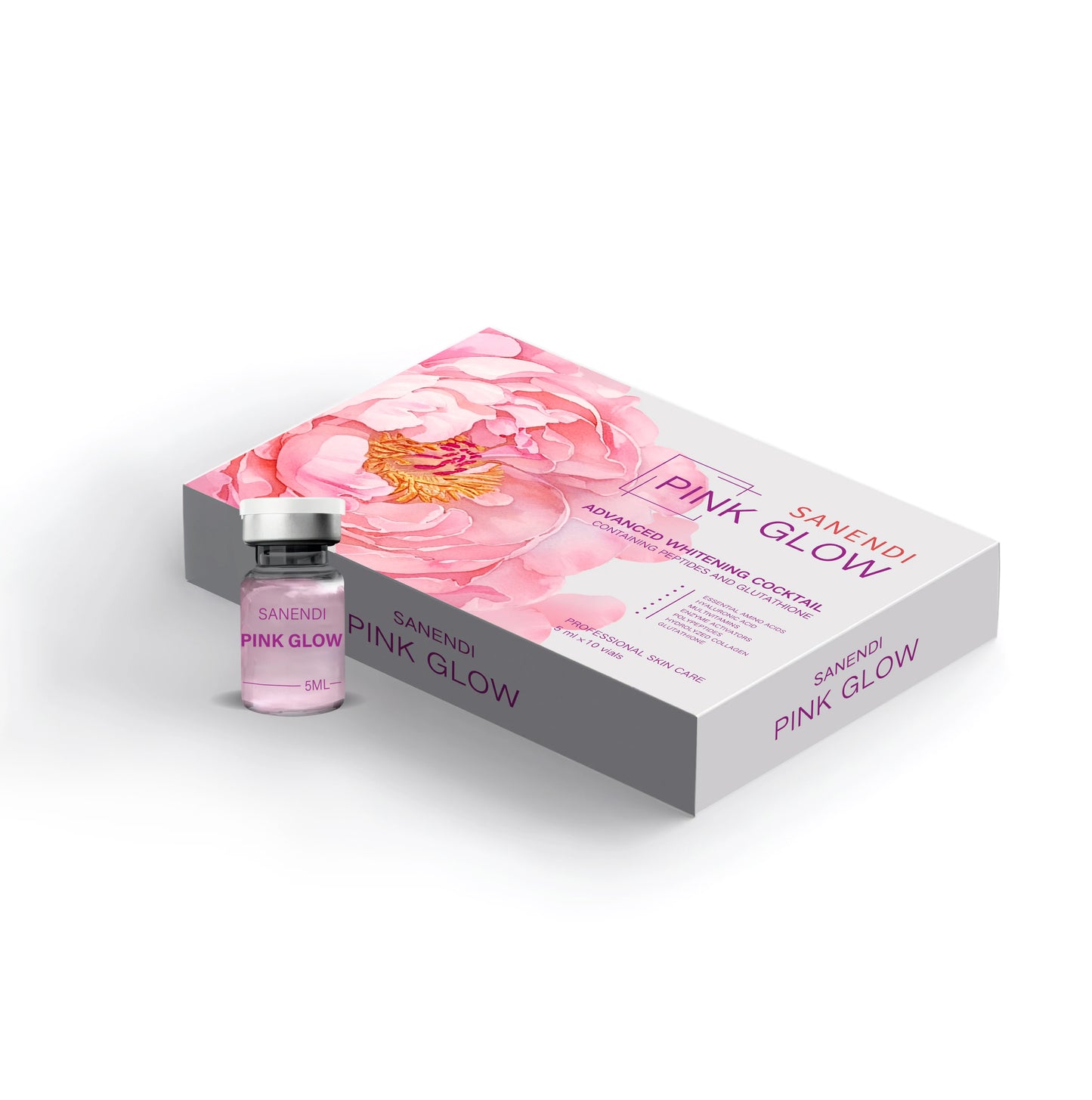 Korean Skin  Anti-Wrinkle 5ml Whitening Cocktail Skin Booster Mesoheal Pink Glow Ampoule Liquid Face Cosmetology Collagen