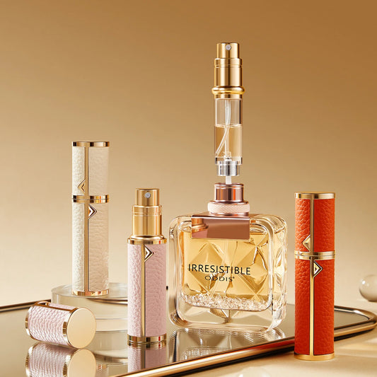 5ml PU leather mini perfume Atomizer Bottle Sprayer Suitable for Boarding Tight Sealing Travel Customized Refillable Bottles