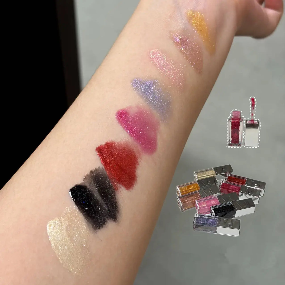 Faiccia Ice Shine Diamond Lip Gloss Shimmer Pearl Hydrating Plumping Glass Lip Multiple Sparkle Shades Daily Makeup