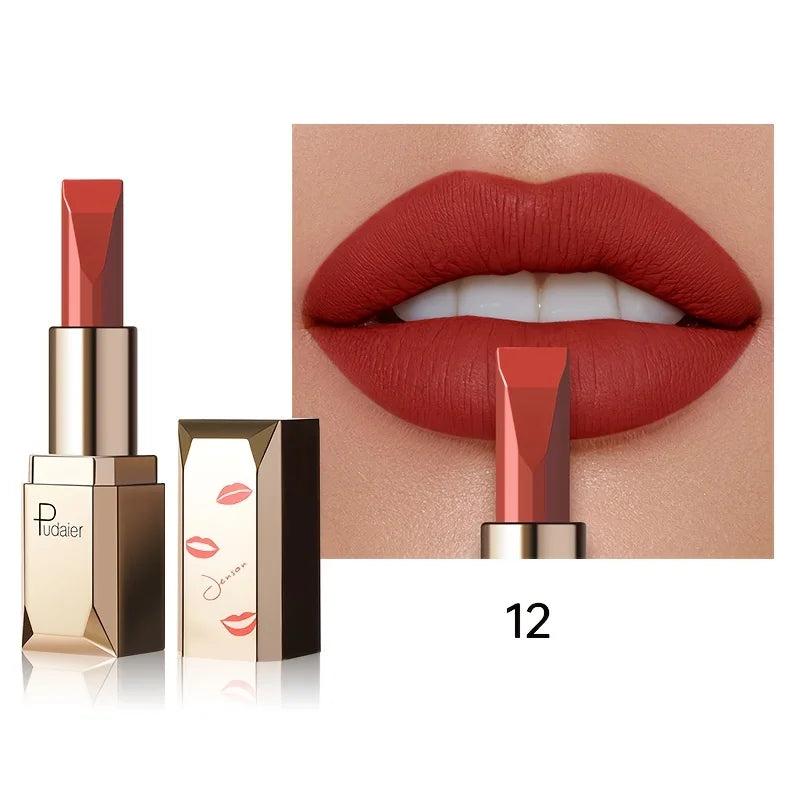 Matte Velvet Lipstick, Waterproof Long Lasting Lip Color, Sweat Resistant Silky Lip Makeup Gift for Women