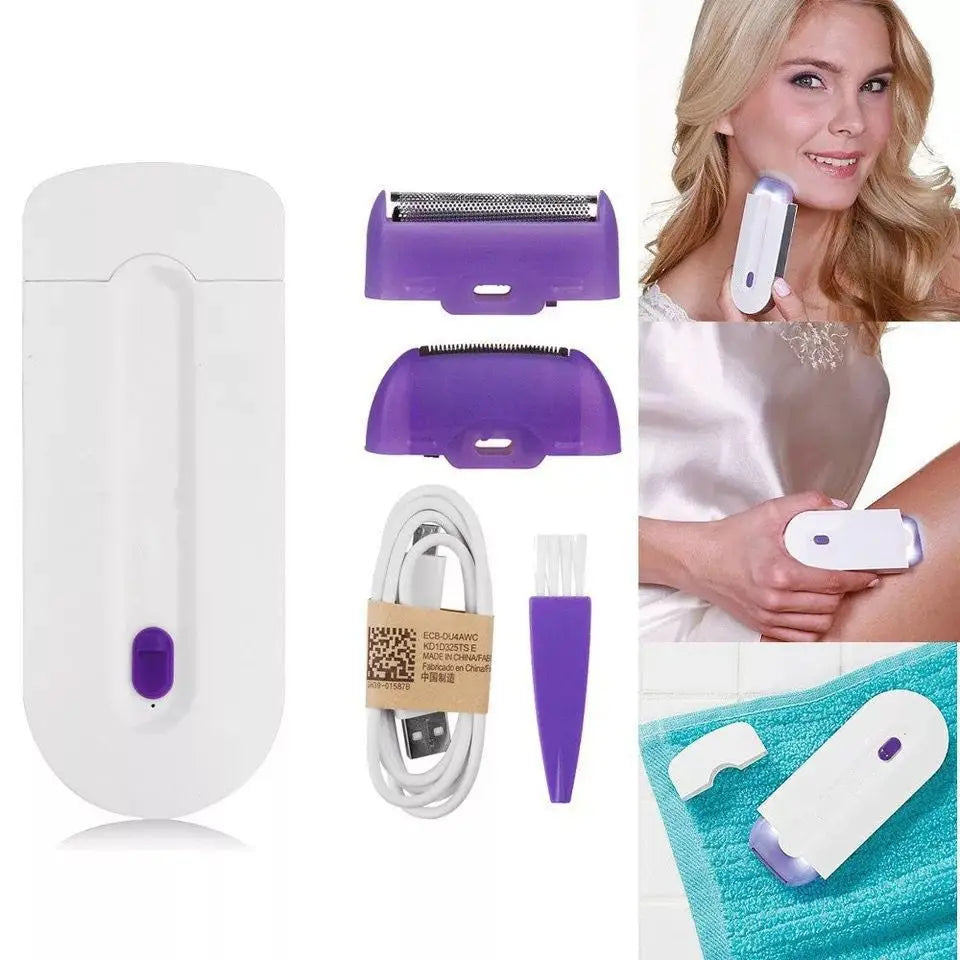 Body Blue-Light Epilator & Induction Electric Hair Remover for Women – Rotary Automatic Shaver for Face, Legs & Sensitive Areas