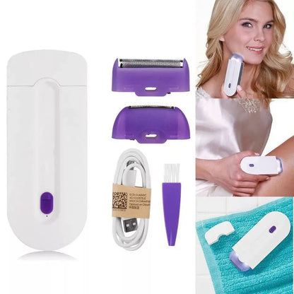 Body Blue-Light Epilator & Induction Electric Hair Remover for Women – Rotary Automatic Shaver for Face, Legs & Sensitive Areas