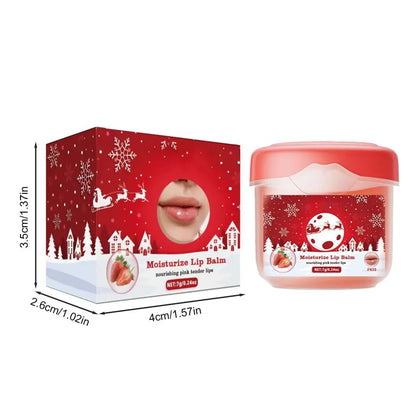 Strawberry Lip Balm Moisturizing Lip Butter Hydrating Repair Protecting Lip Care Lightly Scented Balm Christmas Lip Balm