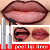 Waterproof Peel-Off Lip Liner – Long-Lasting Matte Lip Tint, Brown Contour Tattoo-Effect Lip Stain Cosmetic