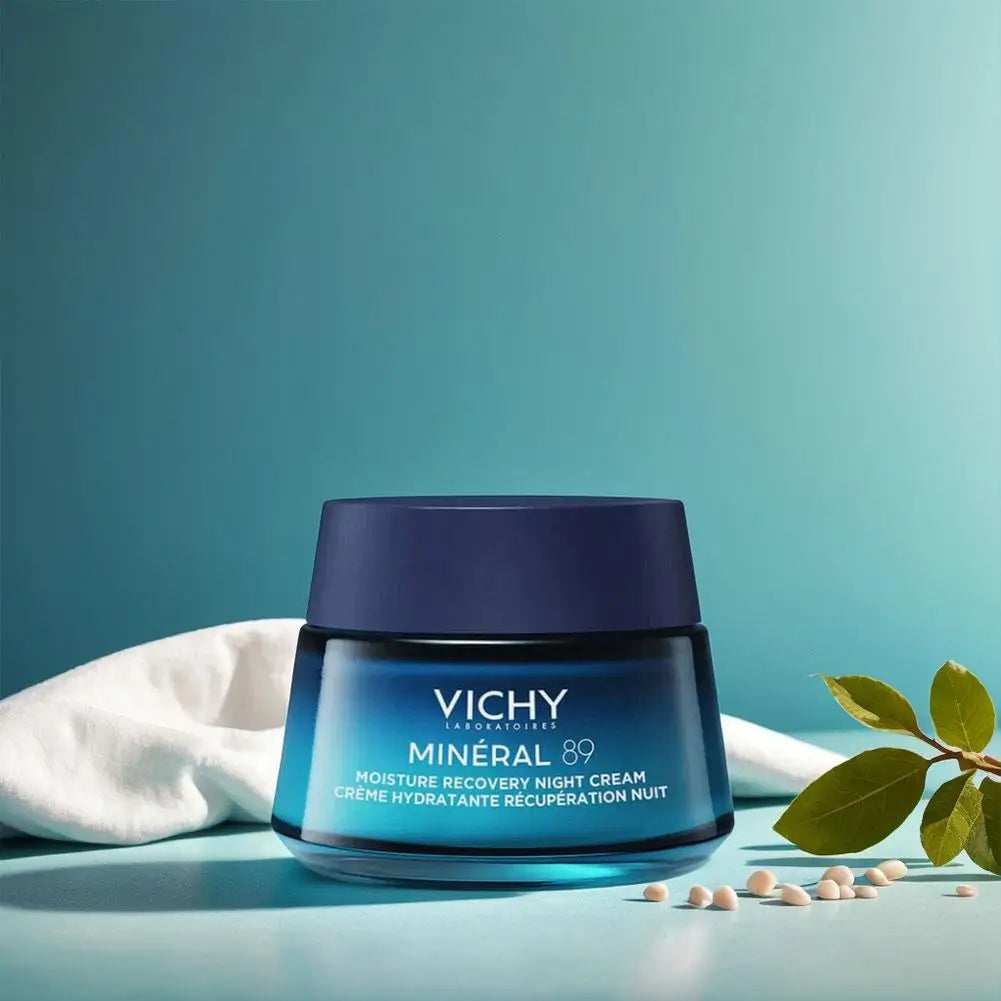 Korea Vichy Face Cream Pure Hyaluronic Acid Mineral Deep Hydration Anti-Wrinkle Anti-Aging Smoothing Night Skin Care 50ml