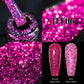 MEET ACROSS 7ml Reflective Glitter Gel Nail Polish Pink Green Purple Sparkling Soak Off UV Gel Polish for Manicure DIY Nail Art
