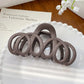 Frosted Hollow Hair Claw Bow Hair Clip Crab Elegant Hairpin Women Barrette Solid Headband Simple Korean Fashion Hair Accessories