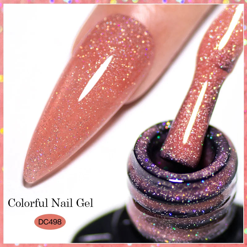 Mtssii 7ML Colorful Reflective Gel Nail Polish Glitter Sparkling Flash Glitter Gel Polish Semi Permanent Varnish Soak Off Nails