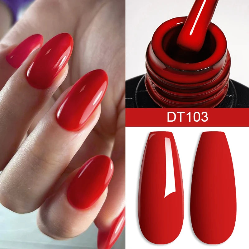 MEET ACROSS 7ml Eggshell Thermal Gel Nail Polish Temperature Changing Gradient Nail Art Varnish Winter Soak Off Gel For Nails