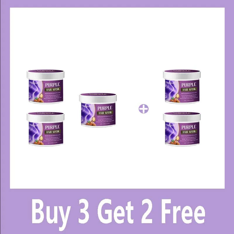 Magical Purple Hair Mask Lock Color Purple Hair Mask Cover Gray Hair Fade Yellow Suitable For Dye Care Products 120g