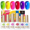 BORN PRETTY 7ml 6Pcs Soda Ice Jelly Gel Nail Polish Set Gorgeous Color Full Coverage Semi Permanent Varnish Soak Off UV Gel