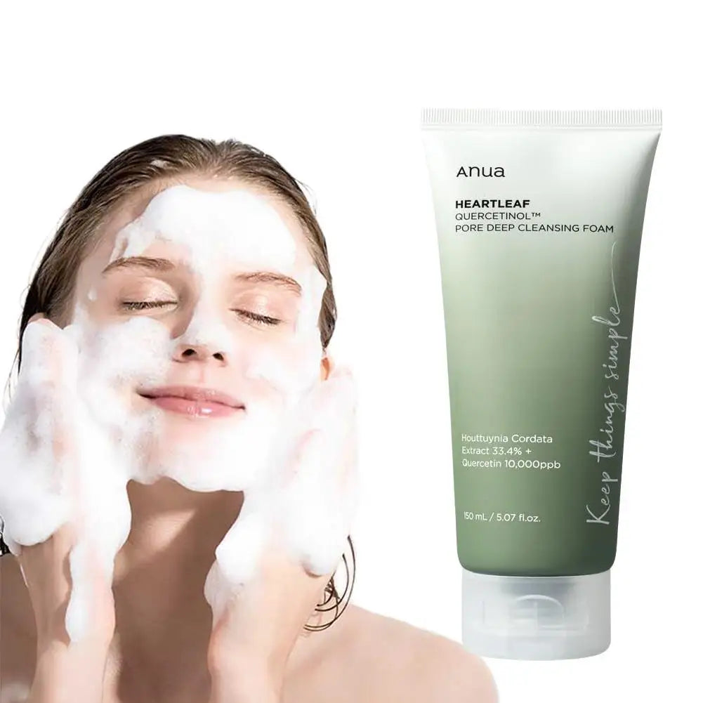 Heartleaf Skincare Set Facial Toner Remove Makeup Anti-aging Essence Emulsion Not Tight Cleanser Dense Foam Skin Care