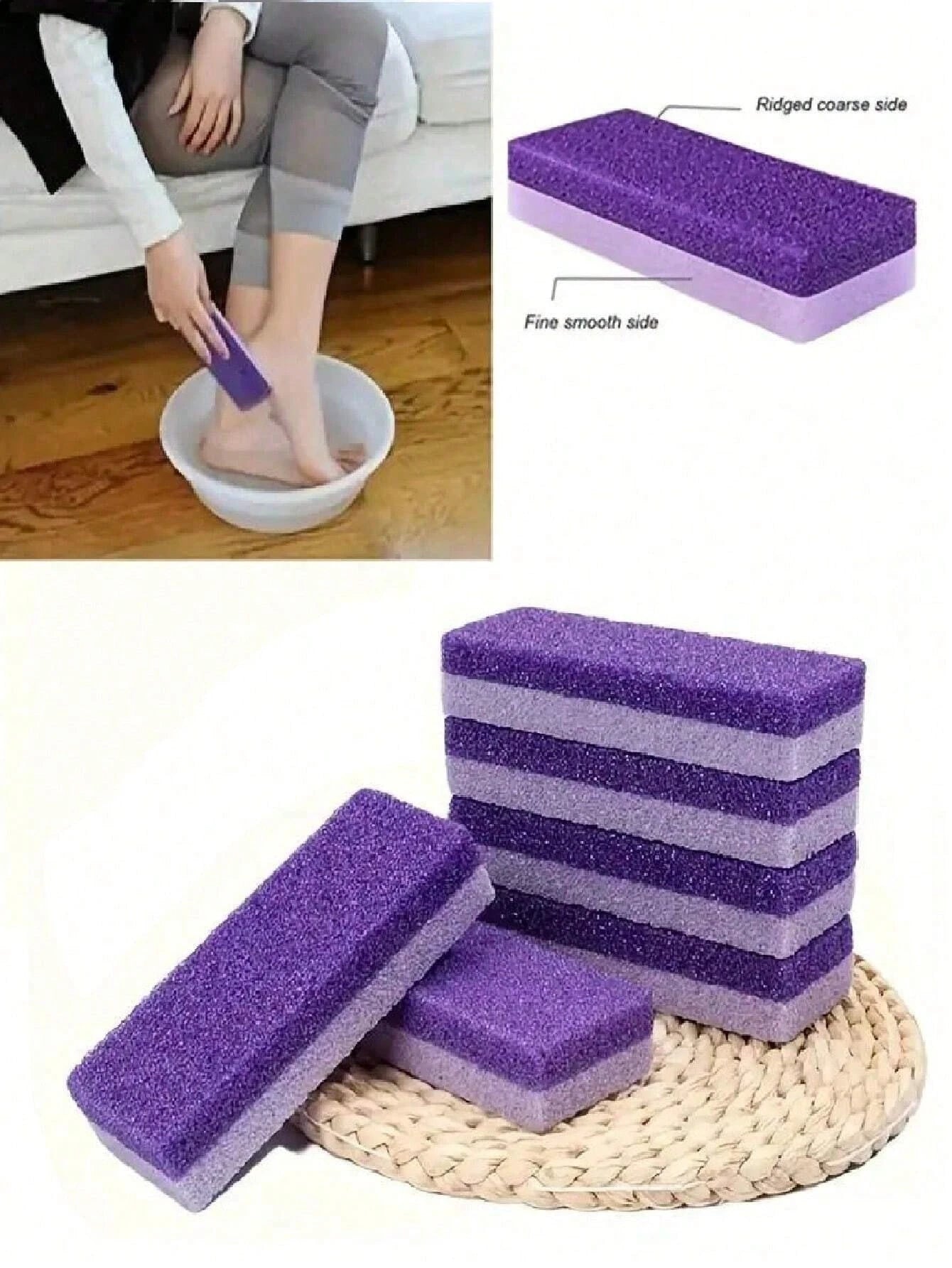 1/4/6Pcs Foot Pumice Stone Exfoliating File, Callus Dead Skin Remover,Heel Brush,Salon Foot Scrub Pad,Pedicure Exfoliating Tools