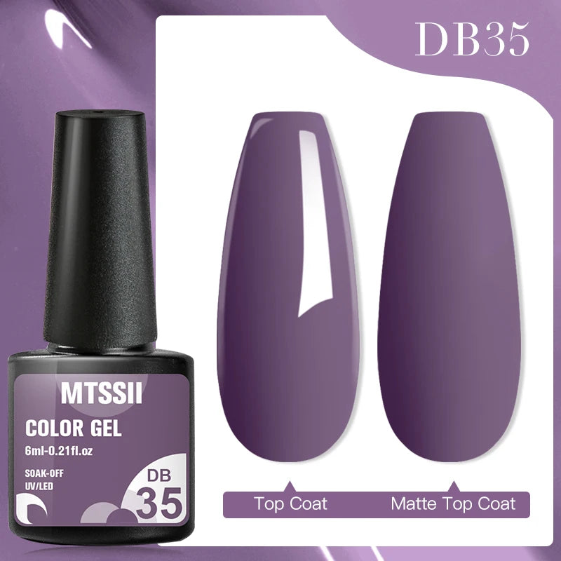 7ML Jelly Gel Nail Polish Black Crystal Translucent Dull Color Nail Art Gel Semi Permanent Varnish Soak Off UV LED Gel Polish