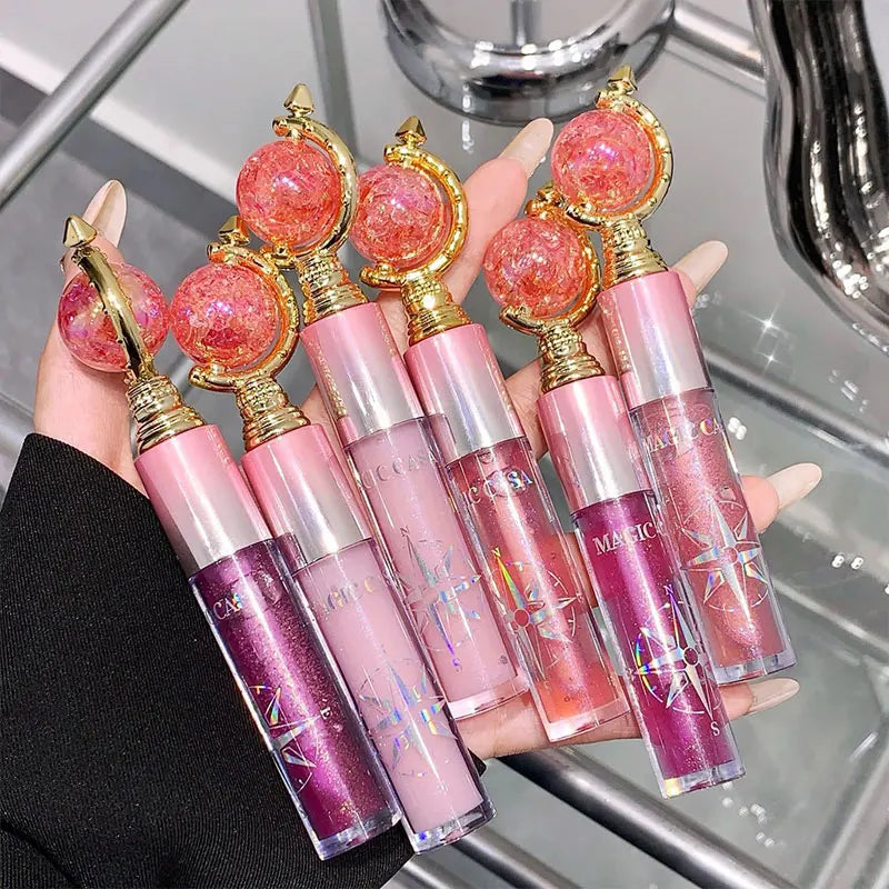 MAGIC CASA Shimmering Lip Gloss — Hydrating and Moisturizing Lip Makeup, Long-Lasting Waterproof Mirror Finish, Non-Sticky Plumping Glass-Like Shine