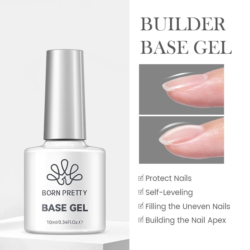 BORN PRETTY Milky White Jelly Nude Gel Nail Polish 10ml White Translucent Soak Off Gel Vernis Semi Permanent Need UV Light Cure