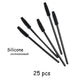 25pcs Silicone Mascara Wands Applicator Disposable Eyelash Brushes Comb Beauty Makeup Brush For Women Eyelash Extension tools