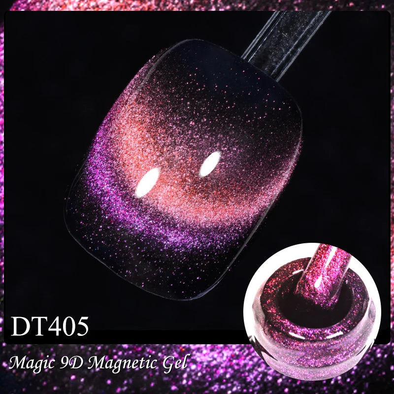 MEET ACROSS 7ml Golden Cat Magnetic Gel Nail Polish Dark Brown Red Green Christmas Nail Art Varnish Winter Autumn For Nails