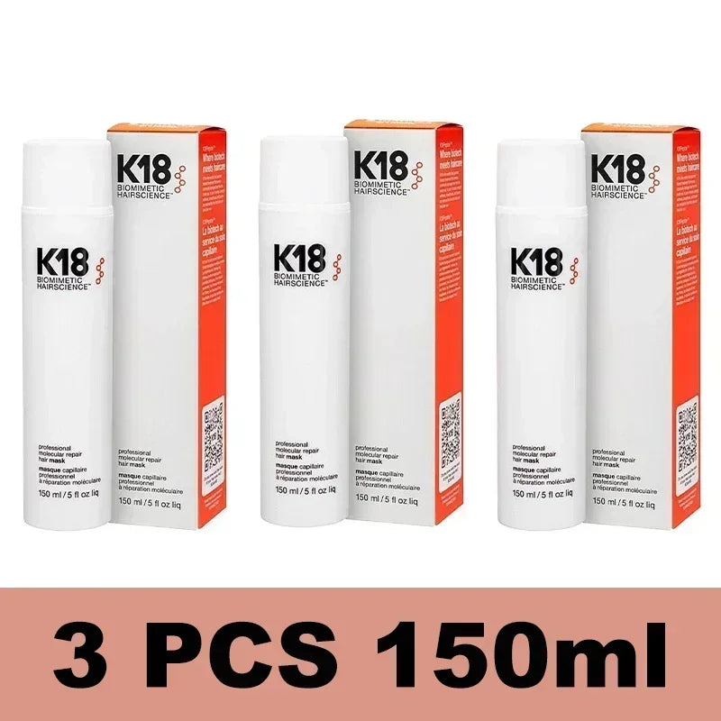 150ml K18 Original  Leave-in Hair Mask Molecular Repairs Dry Damaged Hair 5 Seconds Repairing Smoothing Nourish Hair Care
