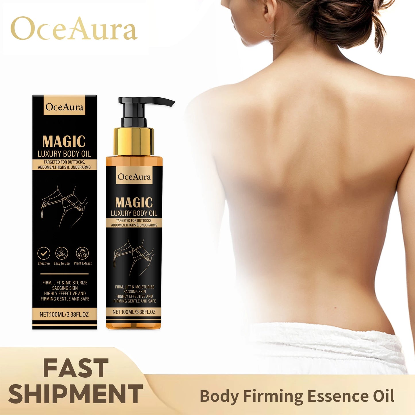 Magic Luxury Body Oil Firming Lift Skin Remove Fine Lines Anti Dryness Improve Sagging Smooth Moisturizing Massage Essential Oil